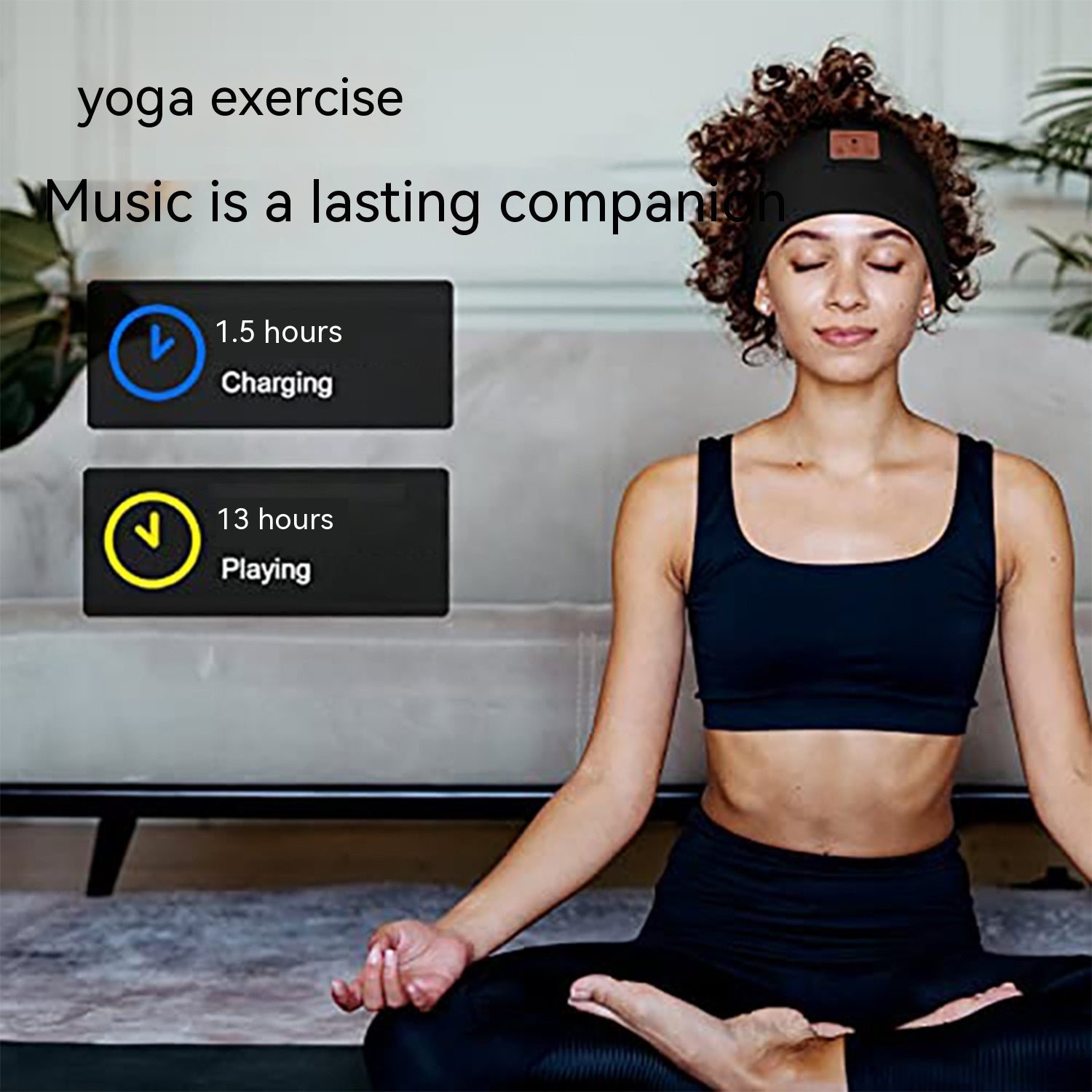 Bluetooth Wireless Call Elastic Shading Non-slip Sports Music Headscarf