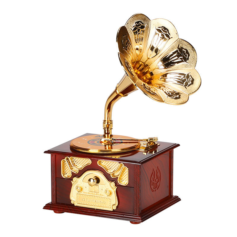 Retro Nostalgic Phonograph Music Box Decoration Ornaments