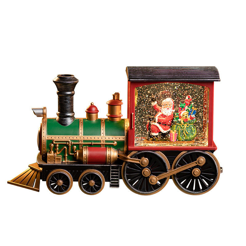 Christmas Santa Claus Train Music Box