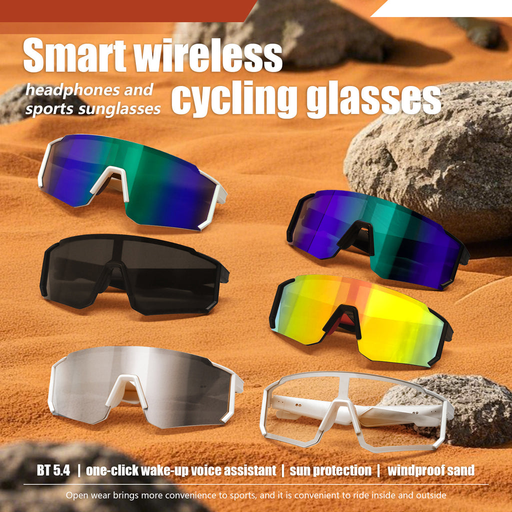 Outdoor Sports Cycling Bluetooth Glasses Music Audio Windproof Smart Goggles