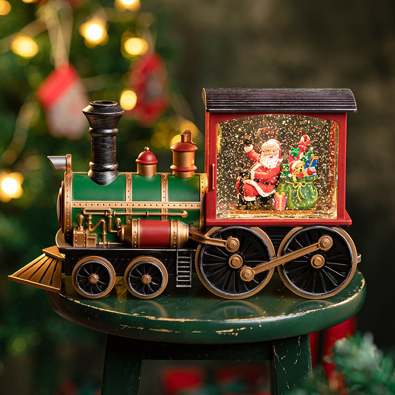 Christmas Santa Claus Train Music Box