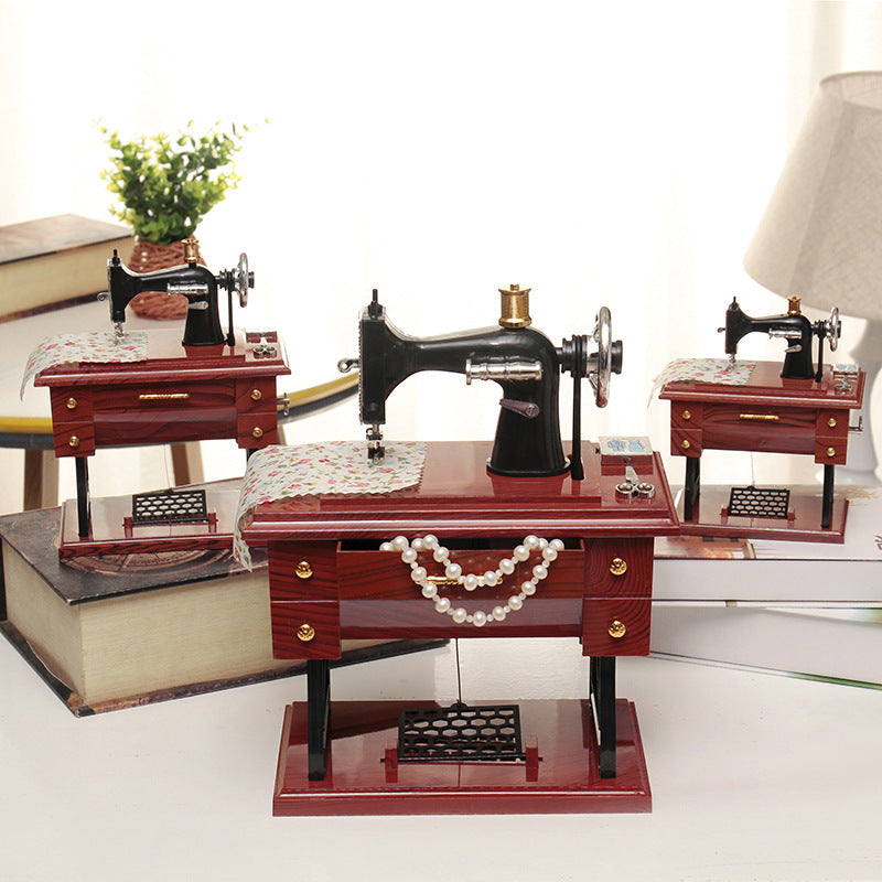 Retro Nostalgic Sewing Machine Music Box