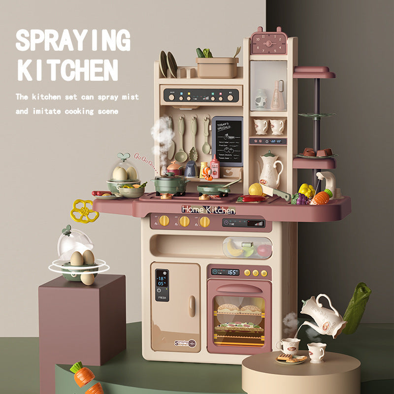 Children's Simulation Light Music Spray Kitchen Cooking Toys