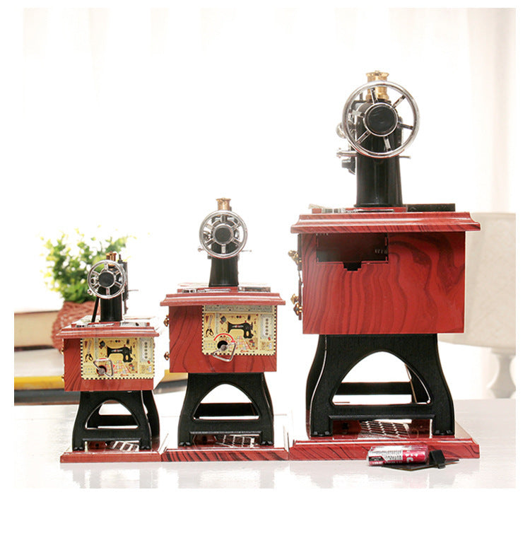 Retro Nostalgic Sewing Machine Music Box