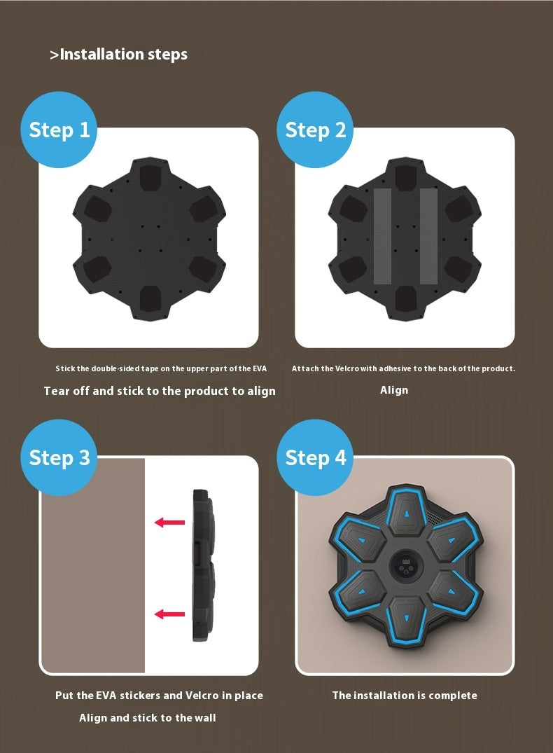 Music Boxing Machine Reaction Training Equipment