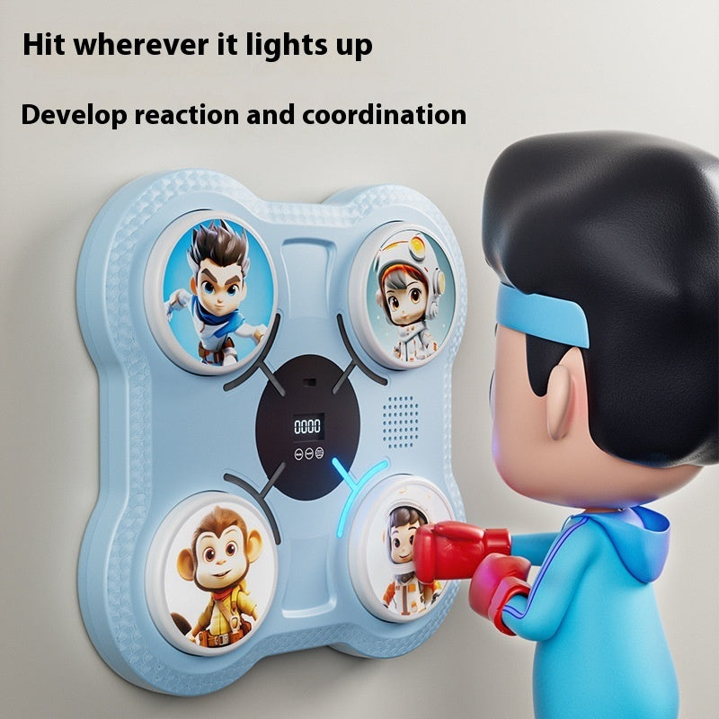 Smart Music Boxing Machine Home Electronic Wall Target Children's Fitness Sanda Reaction Training Equipment