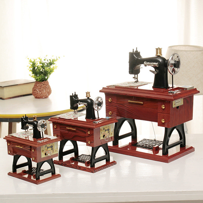 Retro Nostalgic Sewing Machine Music Box