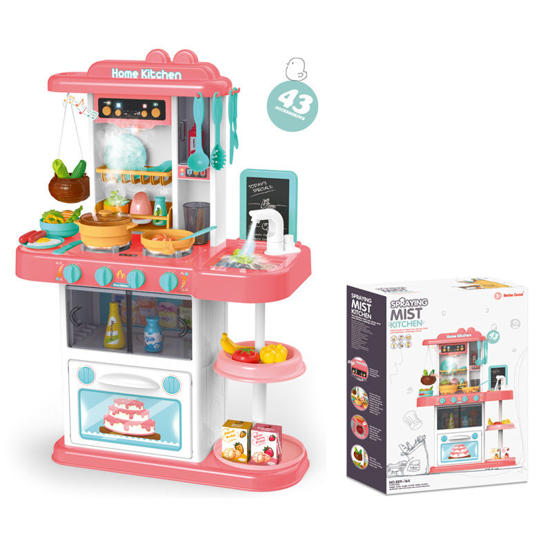 Children's Simulation Light Music Spray Kitchen Cooking Toys