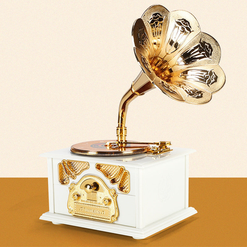 Retro Nostalgic Phonograph Music Box Decoration Ornaments